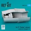 RESKIT RSU72-0119 Su-27 Flanker exhaust nozzles for Trumpeter kit (3D Printed) 1/72